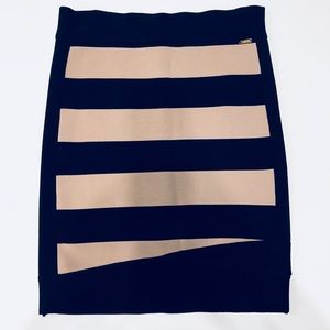 Bebe striped hi waist pencil skirt